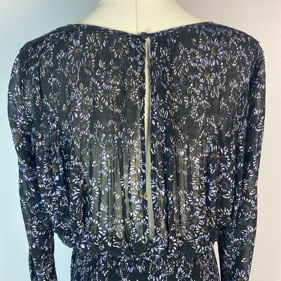 Free People Open Waters Charlotte Long Lace Sleeve Floral Dress small - Picture 9 of 16